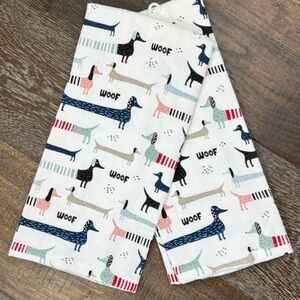 Colordrift - ‘Barking Dachshunds’ dis towels (2). NWT *Last One! Firm!
